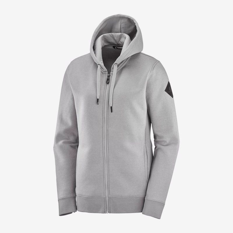 Salomon Essential Warm Hoodie Dam Gray | 31670-CKRG