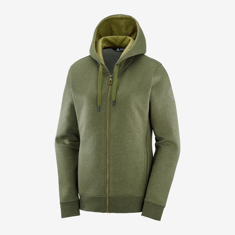 Salomon Essential Warm Hoodie Dam Gröna | 60219-TKOG