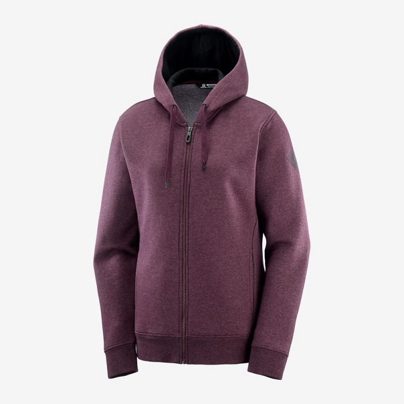 Salomon Essential Warm Hoodie Dam Lila | 60124-DSFM