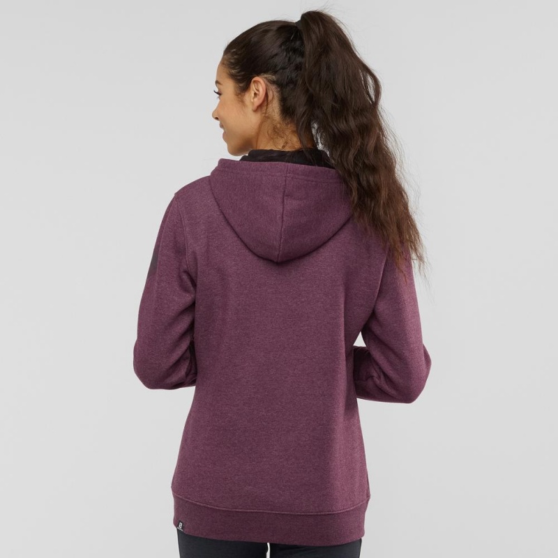 Salomon Essential Warm Hoodie Dam Lila | 60124-DSFM