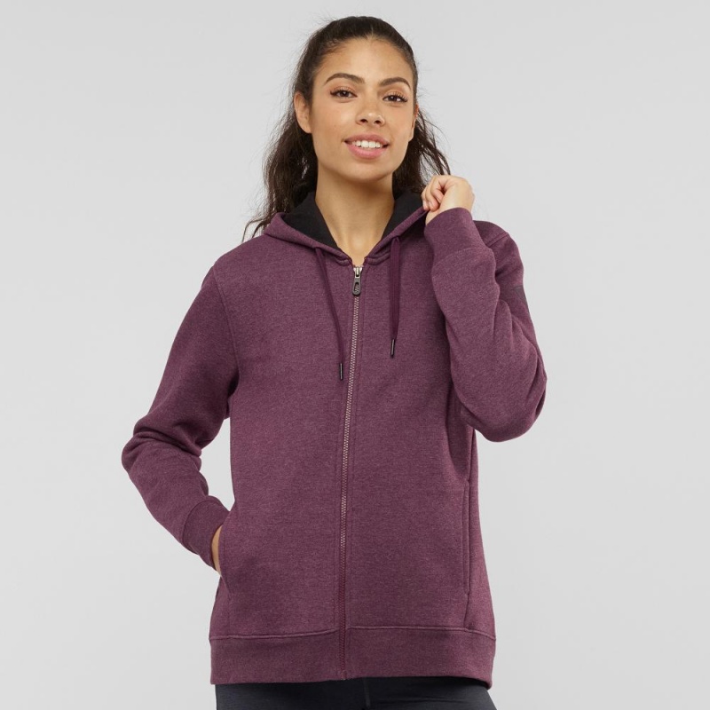 Salomon Essential Warm Hoodie Dam Lila | 60124-DSFM