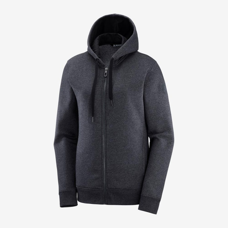 Salomon Essential Warm Hoodie Dam Svarta | 30716-SFWR