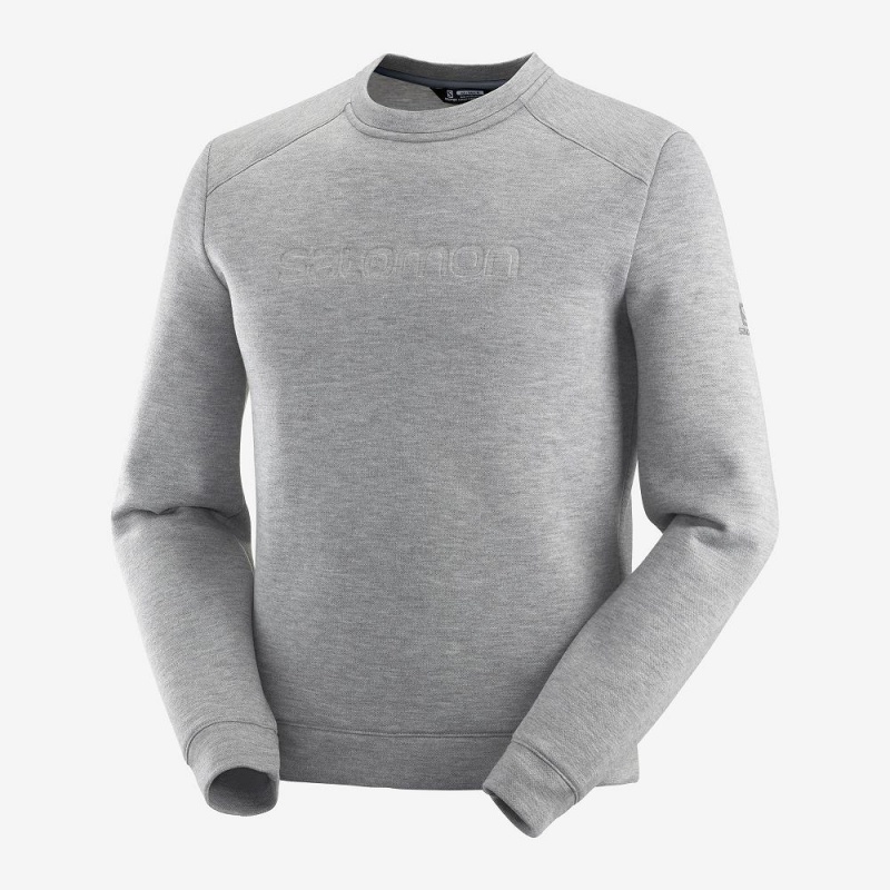 Salomon Essential Warm Pullover Herr Gray | 83725-VBFY