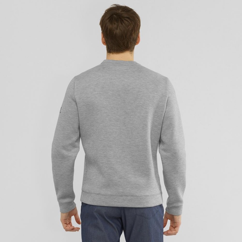 Salomon Essential Warm Pullover Herr Gray | 83725-VBFY