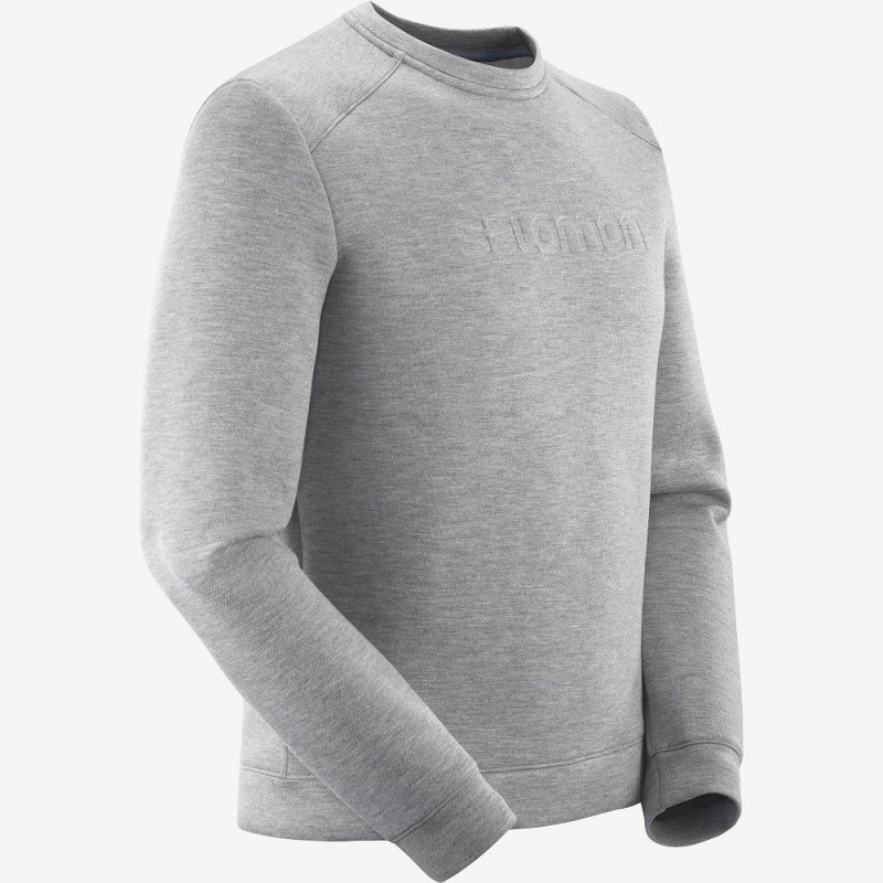 Salomon Essential Warm Pullover Herr Gray | 83725-VBFY