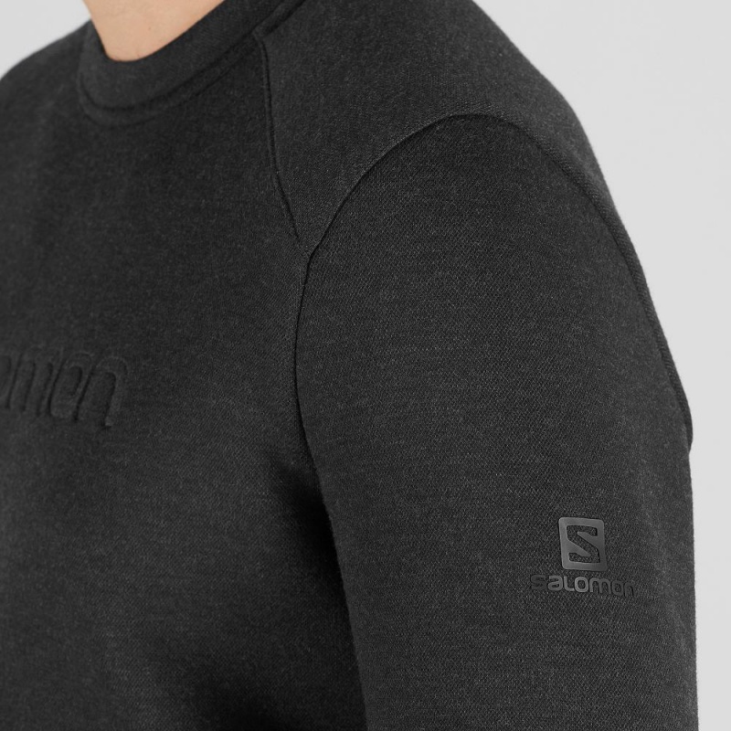 Salomon Essential Warm Pullover Herr Svarta | 23591-LZXV