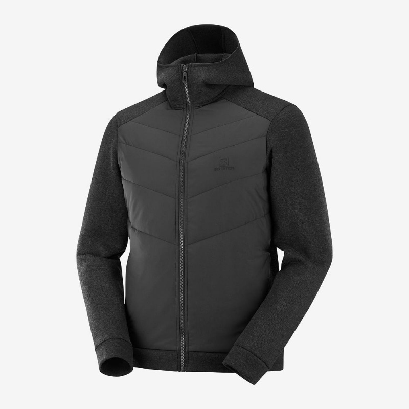 Salomon Essential Xwarm Hybrid Hoodie Herr Svarta | 08397-AGSV