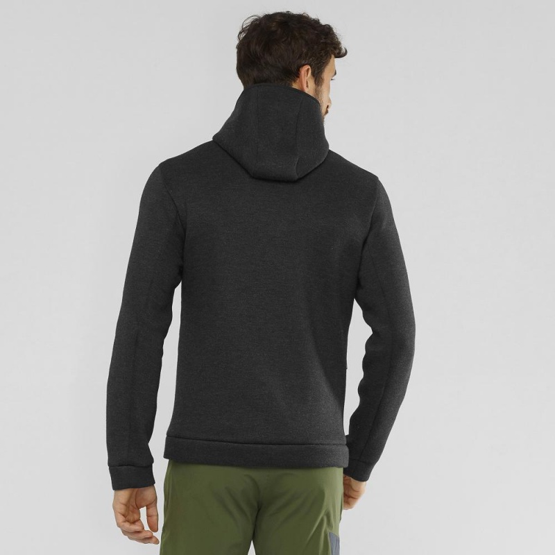 Salomon Essential Xwarm Hybrid Hoodie Herr Svarta | 08397-AGSV