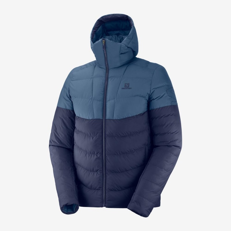 Salomon Essential Xwarm Insulated Hoodie Herr Marinblå | 68405-PSTZ