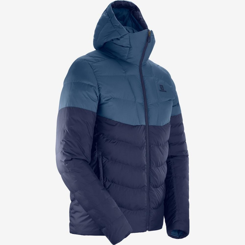 Salomon Essential Xwarm Insulated Hoodie Herr Marinblå | 68405-PSTZ