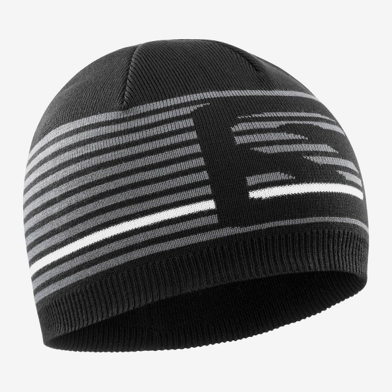 Salomon Flatspin Korta Beanie Hatt Herr Svarta | 90546-GDCV