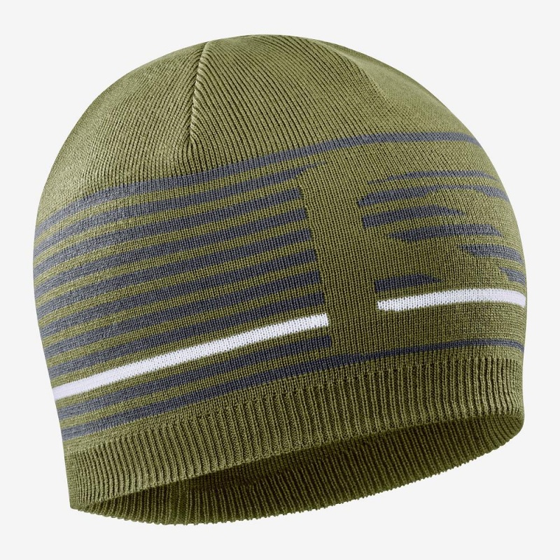 Salomon Flatspin Korta Beanie Hatt Herr Gröna | 21845-IUHN