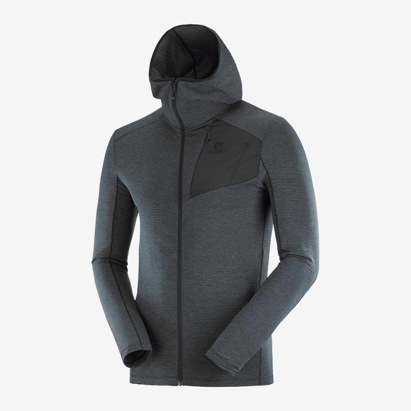 Salomon Outline Hoodie Herr Svarta | 57091-WAJY