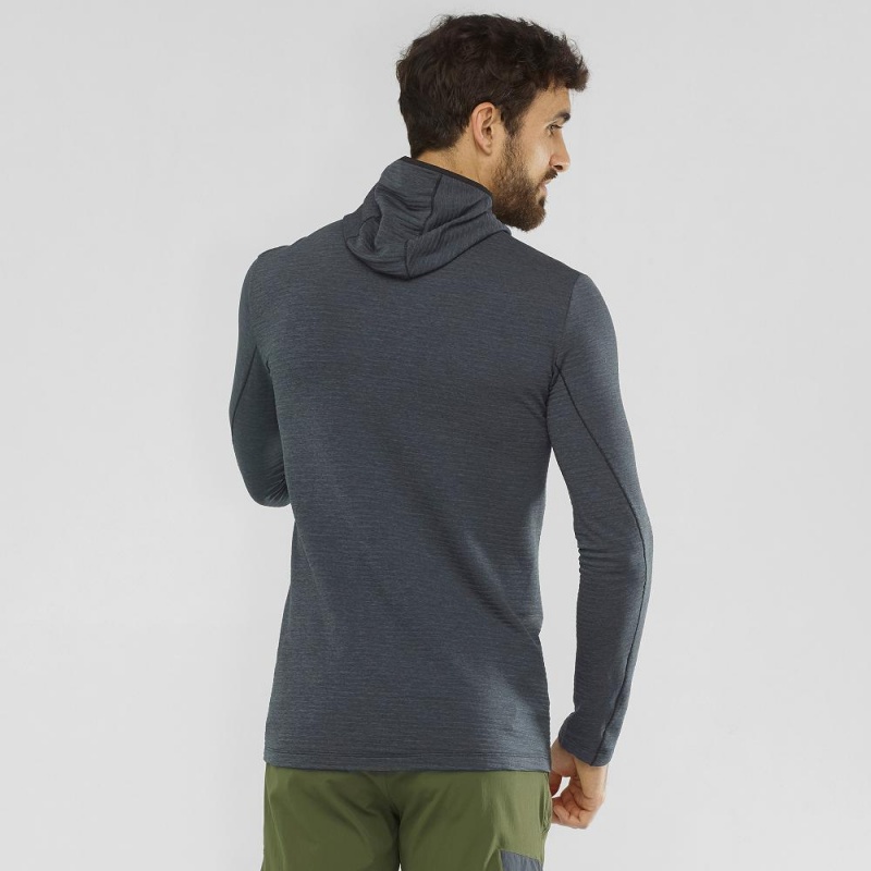 Salomon Outline Hoodie Herr Svarta | 57091-WAJY