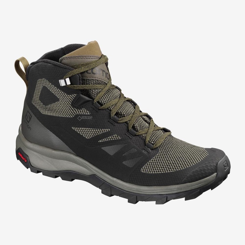 Salomon Outline Mid Gore-Tex Promenadkängor Herr Svarta | 43516-BXEM