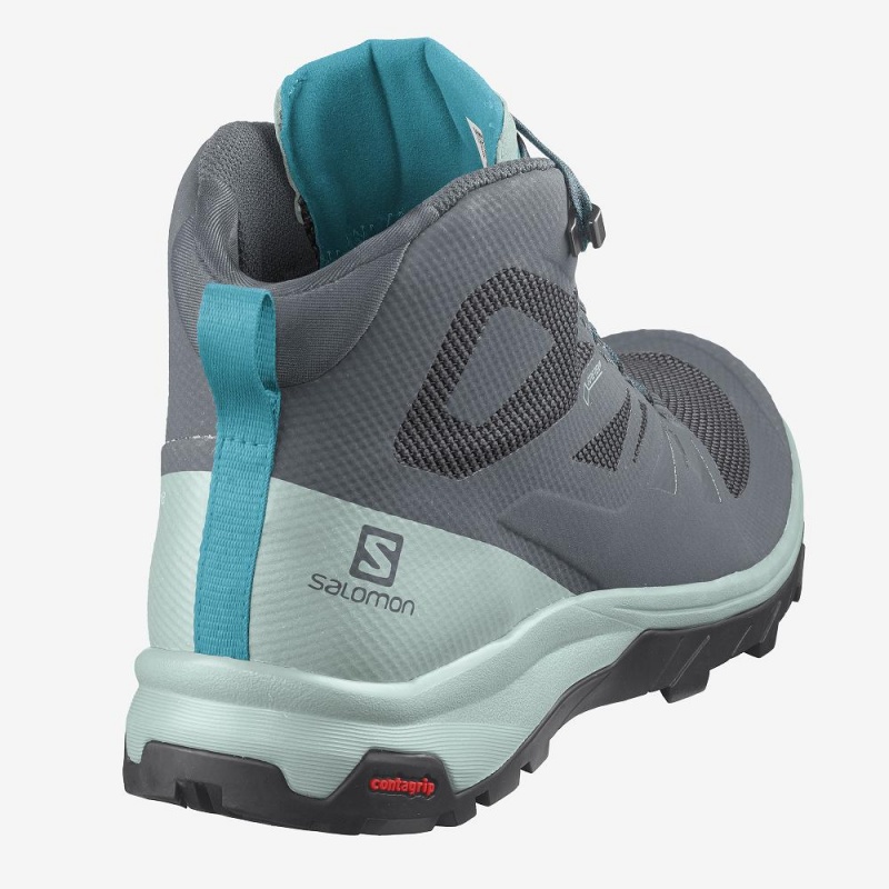 Salomon Outline Mid Gore-Tex Promenadkängor Dam Gray | 34507-BUIN