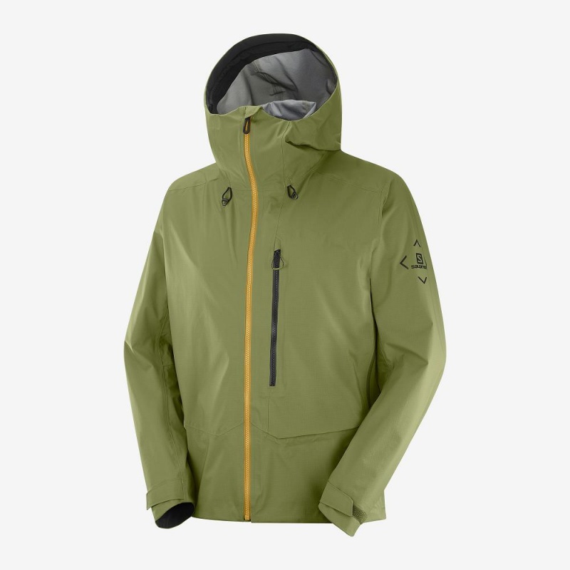 Salomon Outpeak 3L Light Shell Jacket M Skidjackor Herr Gröna | 59371-HZVW