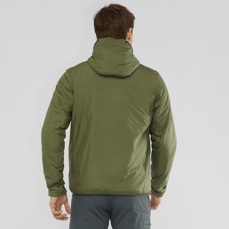 Salomon Outrack Insulated Hoodie Herr Gröna | 60439-IZSE