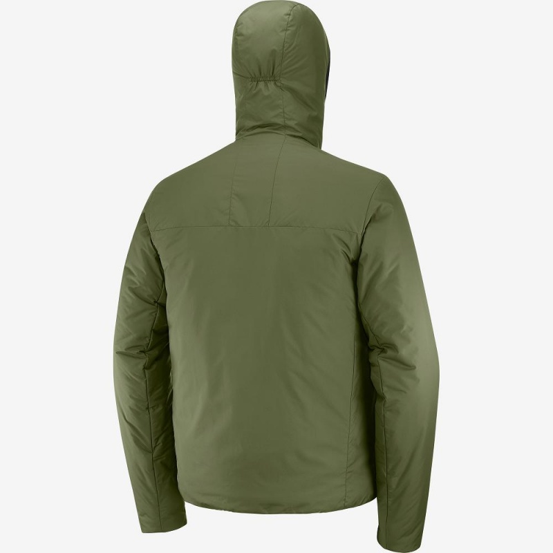 Salomon Outrack Insulated Hoodie Herr Gröna | 60439-IZSE