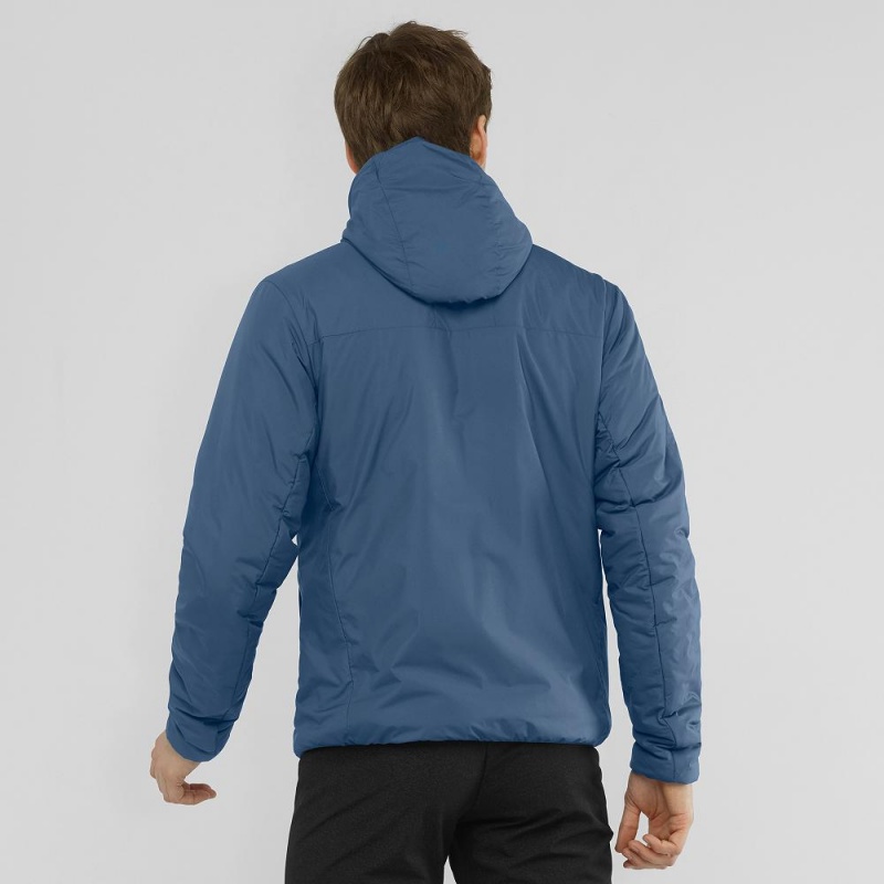 Salomon Outrack Insulated Hoodie Herr Marinblå | 60418-TFKC