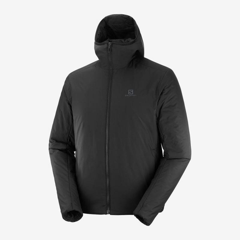 Salomon Outrack Insulated Hoodie Herr Svarta | 29035-PYCQ