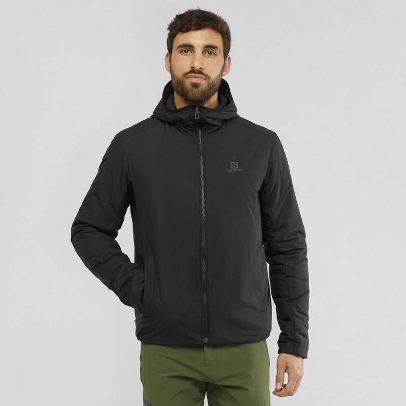 Salomon Outrack Insulated Hoodie Herr Svarta | 29035-PYCQ