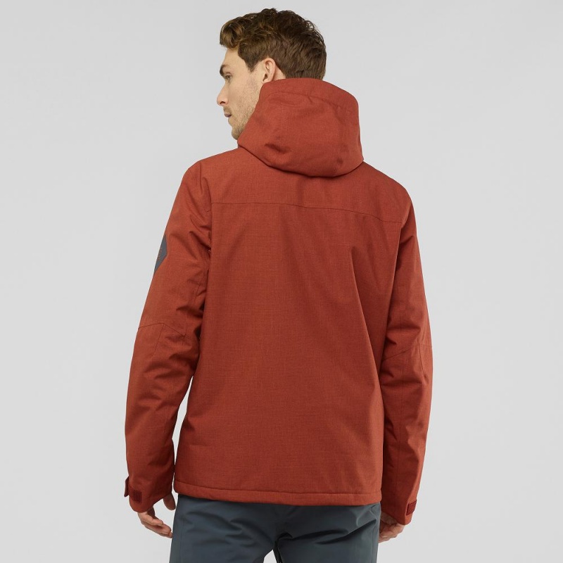 Salomon Powderstash Jacket M Skidjackor Herr Röda | 23608-SFEA