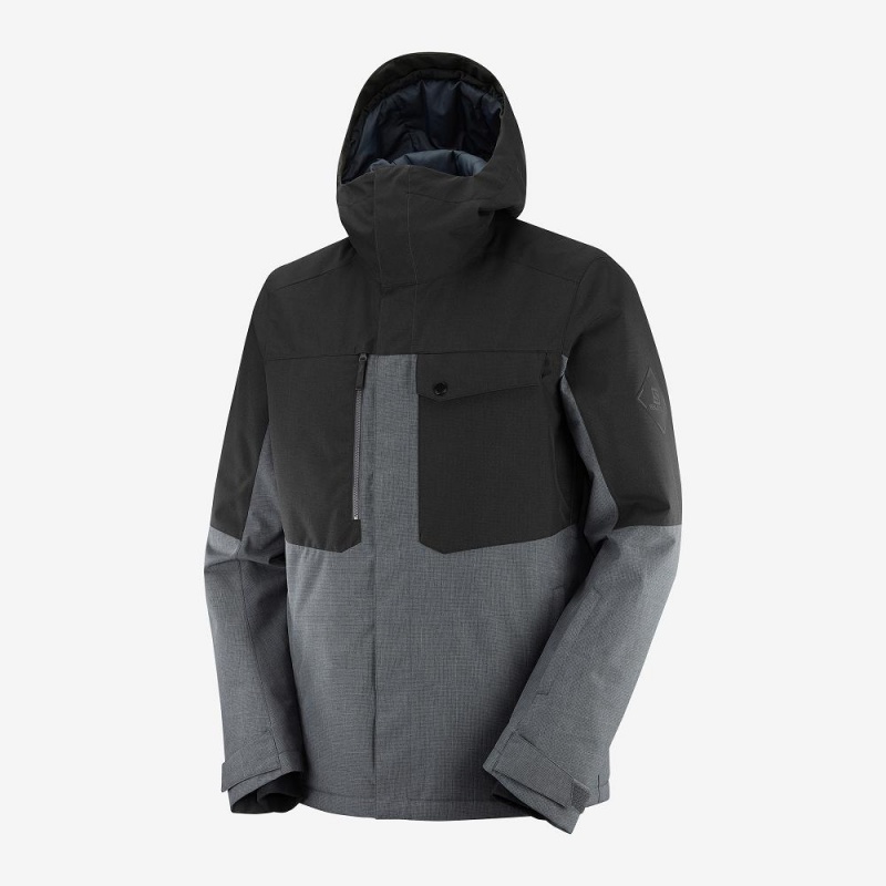 Salomon Powderstash Jacket M Skidjackor Herr Gray | 73285-SRYT