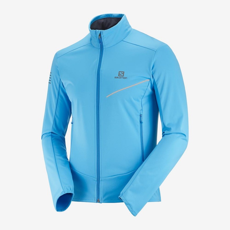 Salomon Rs Softshell Jkt M Jacka Herr Blå | 50384-NZIM