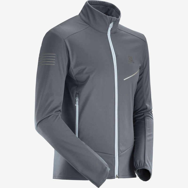 Salomon Rs Softshell Jkt M Jacka Herr Gray | 81457-HGSY