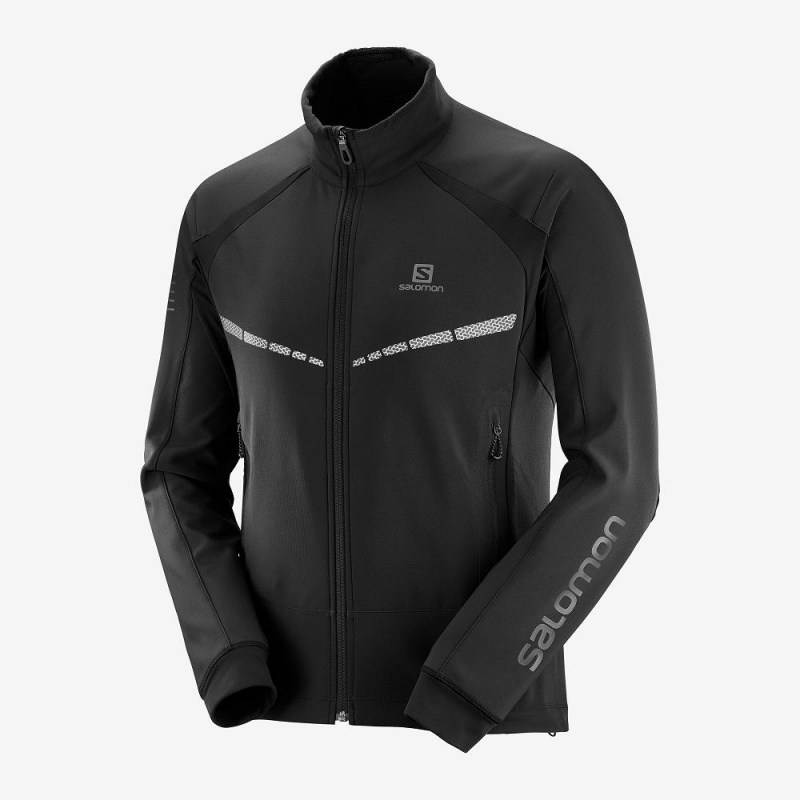 Salomon Rs Warm Softshell Jkt M Jacka Herr Svarta | 27986-CXIN