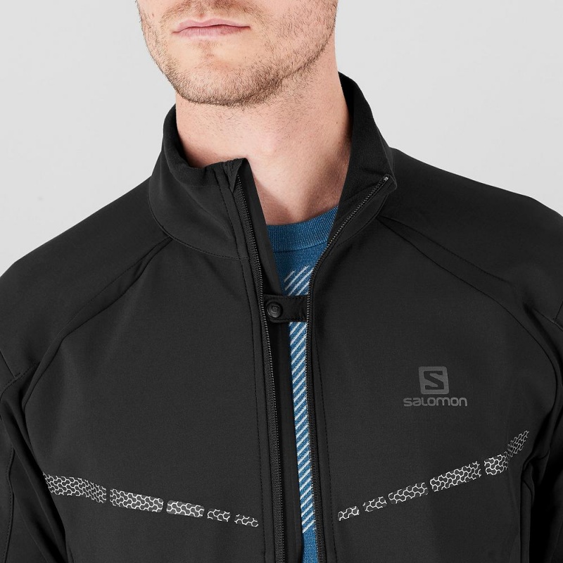 Salomon Rs Warm Softshell Jkt M Jacka Herr Svarta | 27986-CXIN