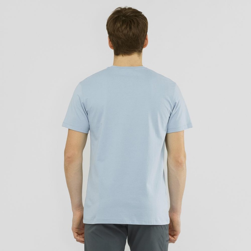 Salomon Salomon Bomull Tee M T-shirt Herr Blå | 65780-EVRS