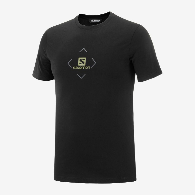 Salomon Salomon Bomull Tee M T-shirt Herr Svarta | 89150-RQDO