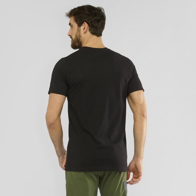 Salomon Salomon Bomull Tee M T-shirt Herr Svarta | 89150-RQDO