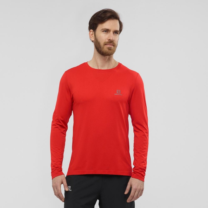 Salomon Sense Ls Tee M Blast Herr Röda | 89634-NBWE