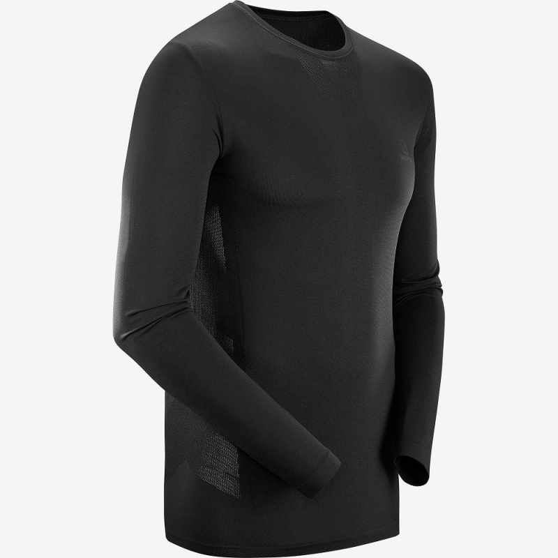 Salomon Sense Ls Tee M Blast Herr Svarta | 24386-SGFE