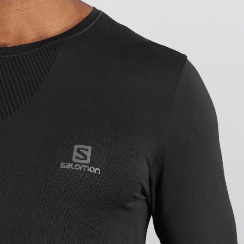 Salomon Sense Ls Tee M Blast Herr Svarta | 24386-SGFE