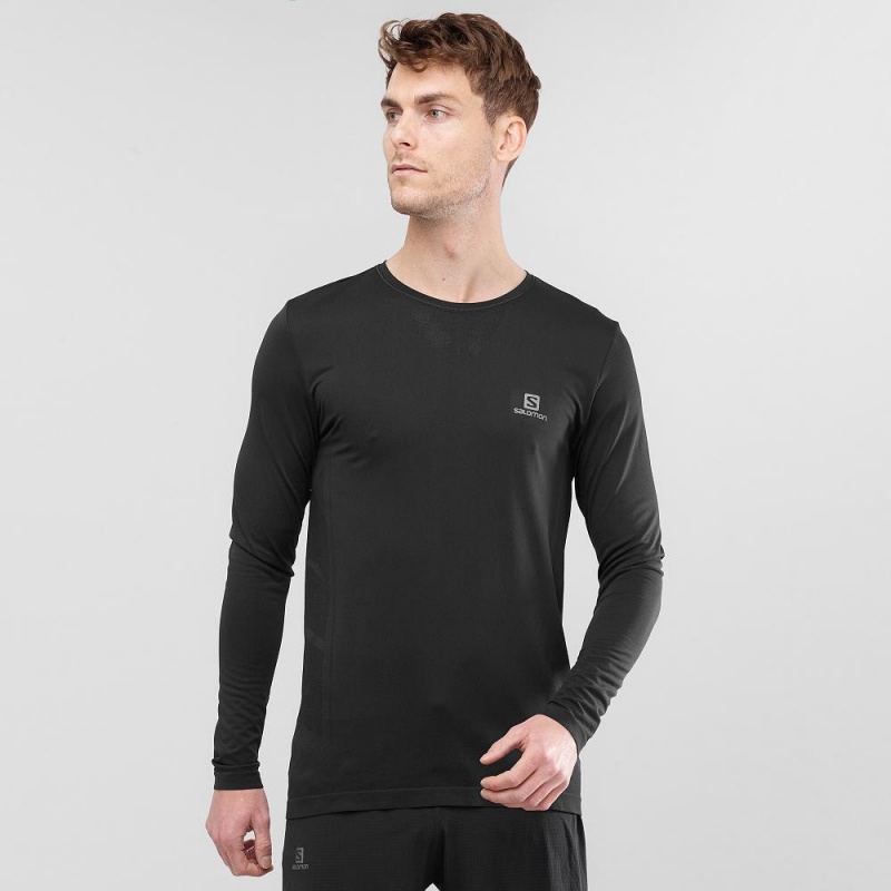 Salomon Sense Ls Tee M Blast Herr Svarta | 24386-SGFE