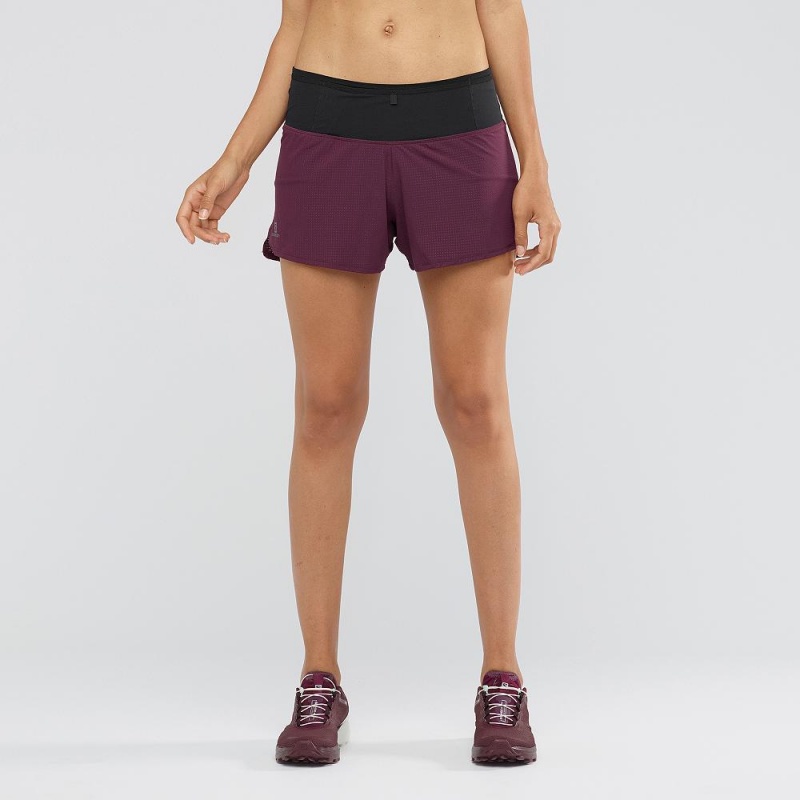 Salomon Sense Shorts Dam Lila | 45639-KQRJ