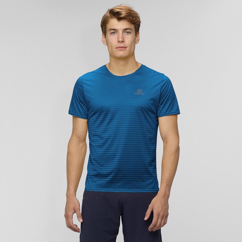 Salomon Sense Tee M Blast Herr Blå | 12875-LXFG