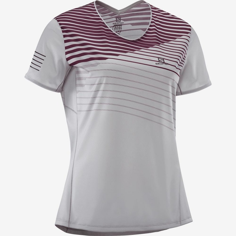 Salomon Sense T-shirt Dam Gray | 31264-WJTV