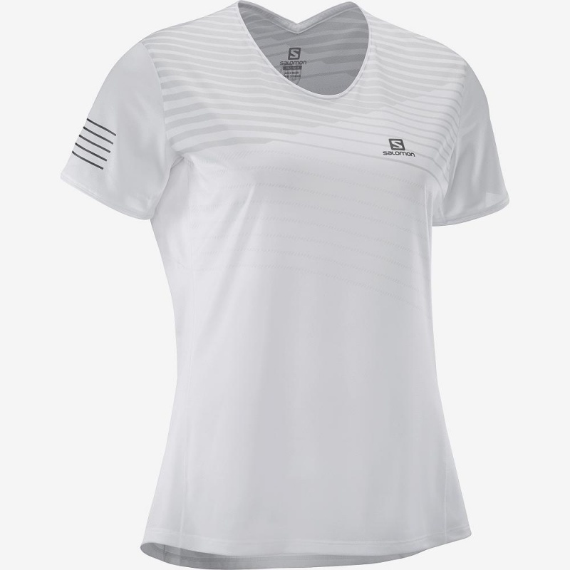 Salomon Sense T-shirt Dam Vita | 68412-KCMO