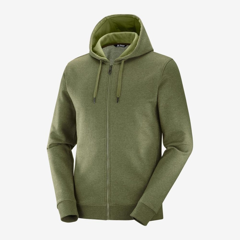 Salomon Shift Full Zip Hoodie M Löparjacka Herr Gröna | 41083-MCUB