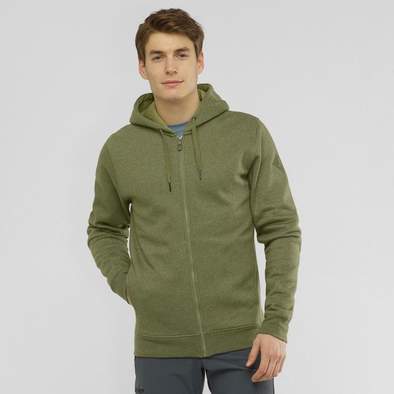 Salomon Shift Full Zip Hoodie M Löparjacka Herr Gröna | 41083-MCUB