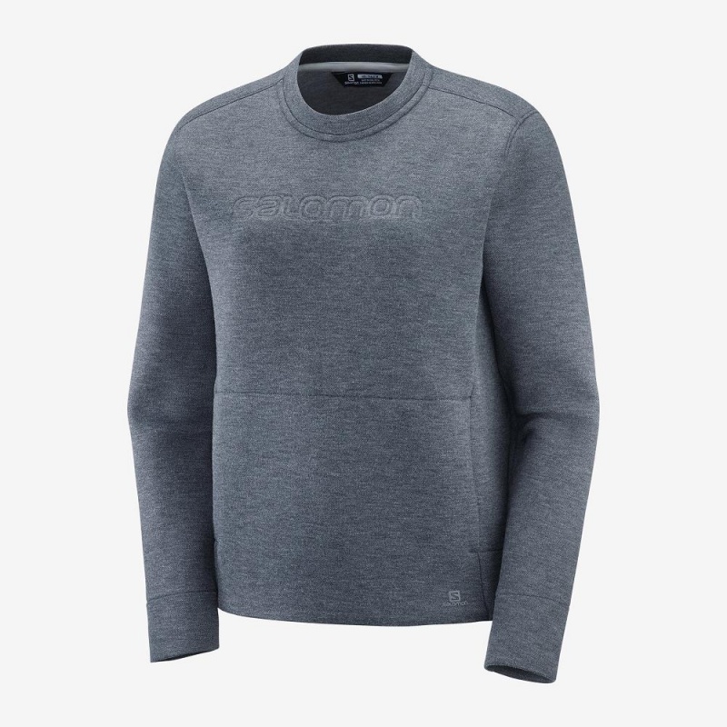 Salomon Sight Crew Neck W Pullover Dam Gray | 23957-YMPT