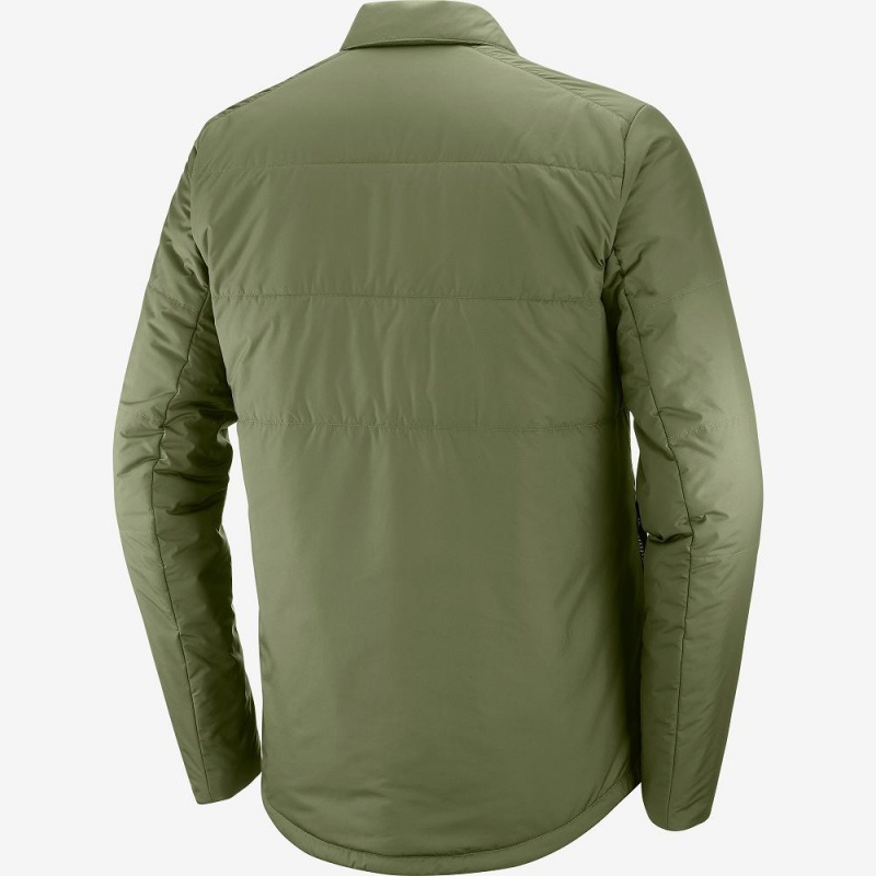 Salomon Snowshelter Insulated Shirt M Jacka Herr Gröna | 40396-SZRU