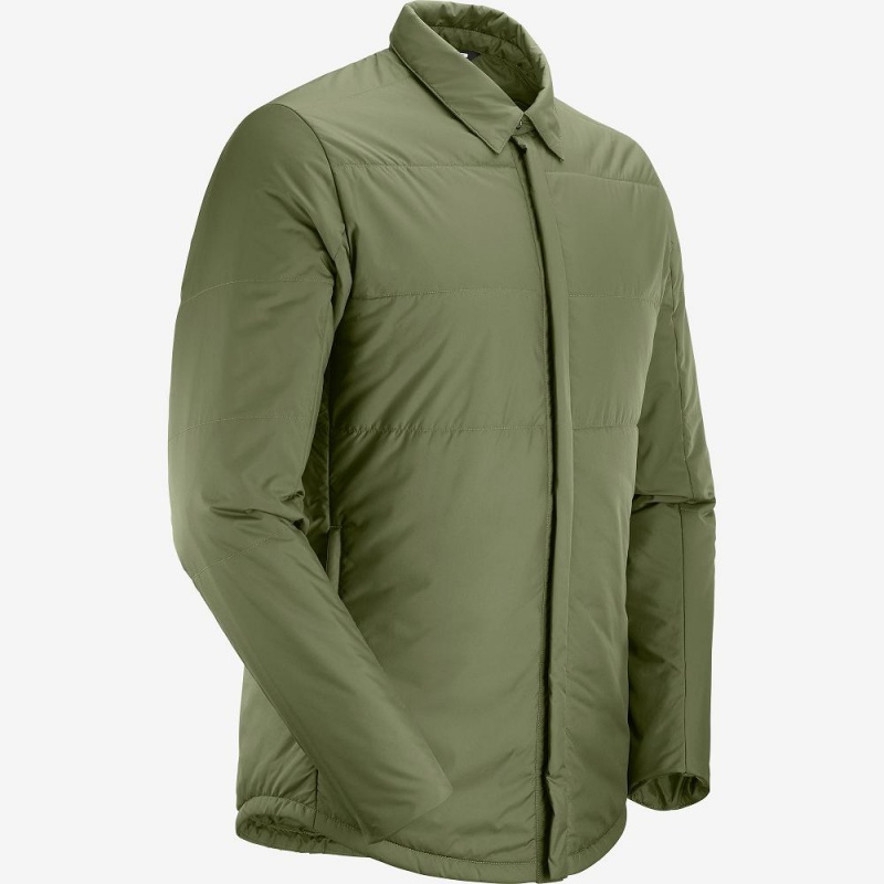 Salomon Snowshelter Insulated Shirt M Jacka Herr Gröna | 40396-SZRU