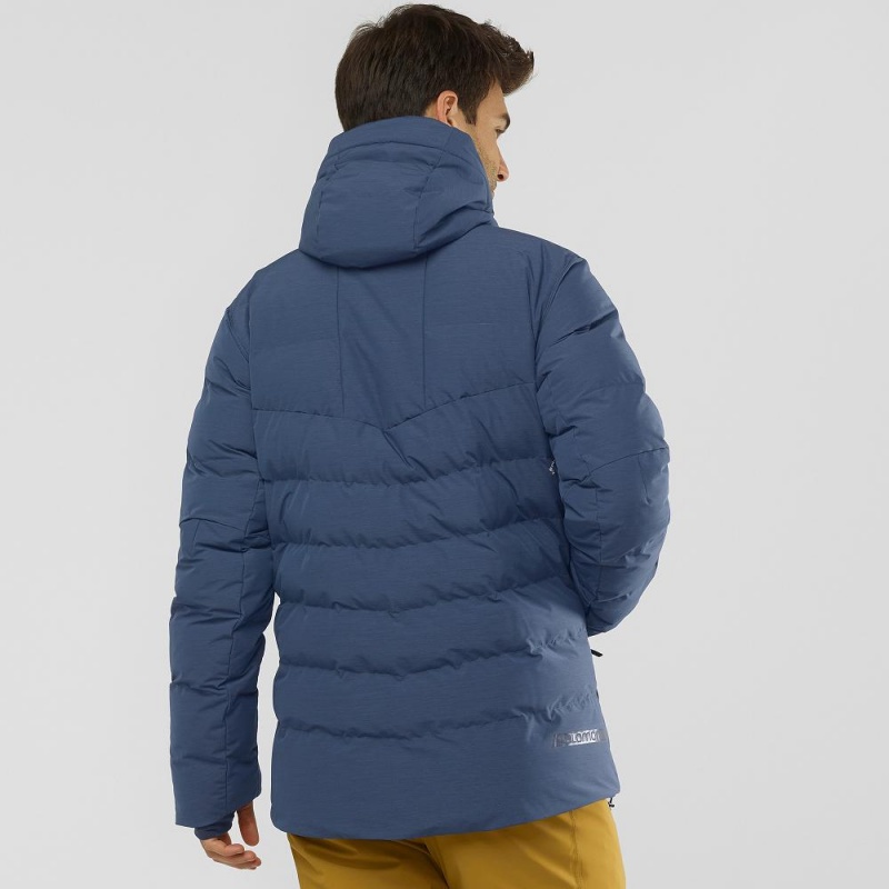 Salomon Snowshelter Jacket M Skidjackor Herr Marinblå | 38971-NEWS