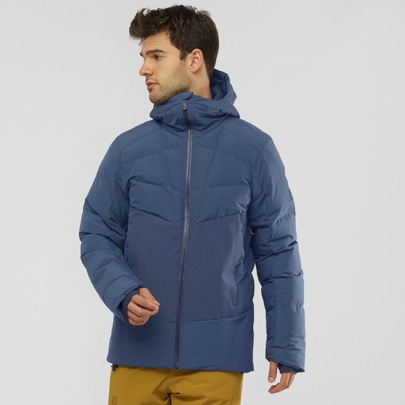 Salomon Snowshelter Jacket M Skidjackor Herr Marinblå | 38971-NEWS